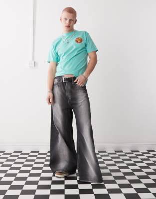 Santa Cruz Santa Cruz dot logo back print t-shirt in blue