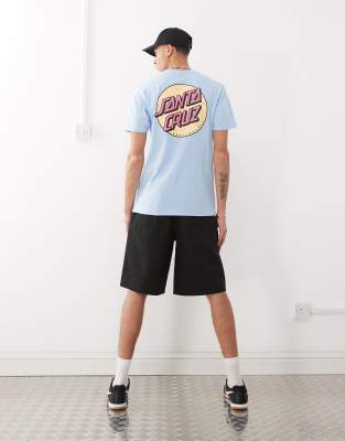 Santa Cruz Santa Cruz dot logo back print t-shirt in blue-White