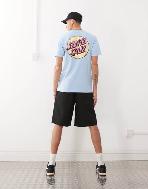 Santa Cruz dot logo back print t-shirt in blue - view 1
