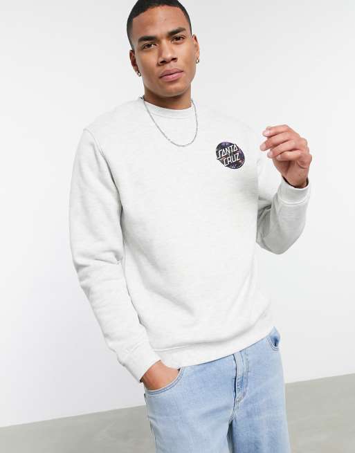 Santa Cruz Dot Splatter crewneck sweatshirt in grey ASOS