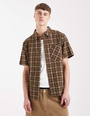 Santa Cruz - Eli - Chemise manches courtes à carreaux - Marron-Brown