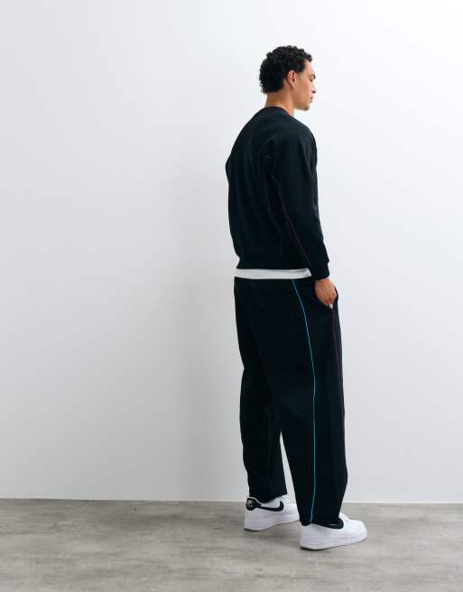 Santa Cruz ensemble jogger large à rayures fines noir, 3 de 5