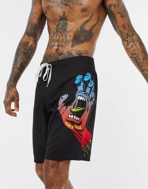 Santa Cruz Fade Hand Boardshort in black ASOS