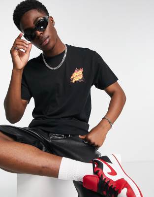Santa Cruz flamed t-shirt in black - ASOS Price Checker