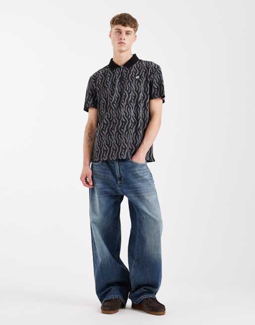 Santa Cruz fleck graphic polo shirt in black, 2 of 5