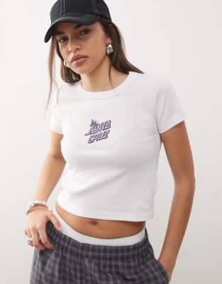 Santa Cruz - Flutter Flash - Knappes T-Shirt in Weiß