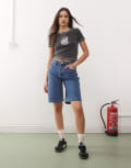 [Santa Cruz] Santa Cruz Flutter Flash loose denim shorts in midwash blue 12 Mid wash blue
