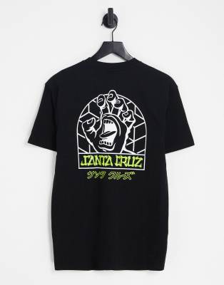 Santa Cruz Santa Cruz forge hand backprint t-shirt in black
