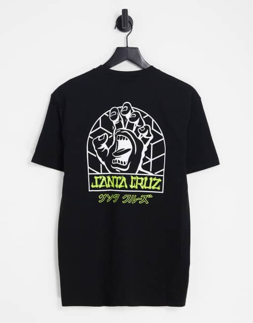 Santa Cruz - Forge - Sort T-shirt med hånd-print bagpå