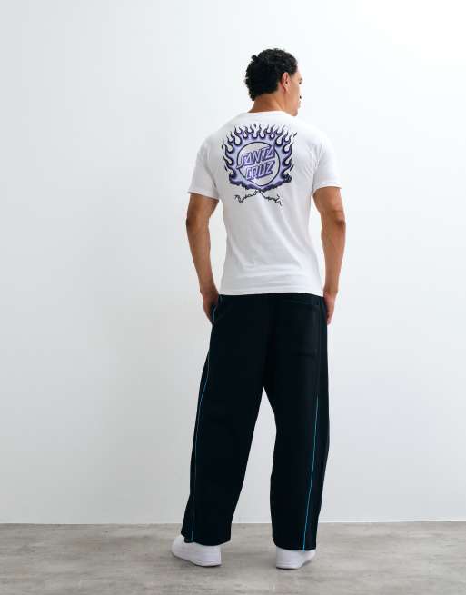 Santa Cruz Forging dot short sleeve t-shirt with back graphic in white, 4 of 5