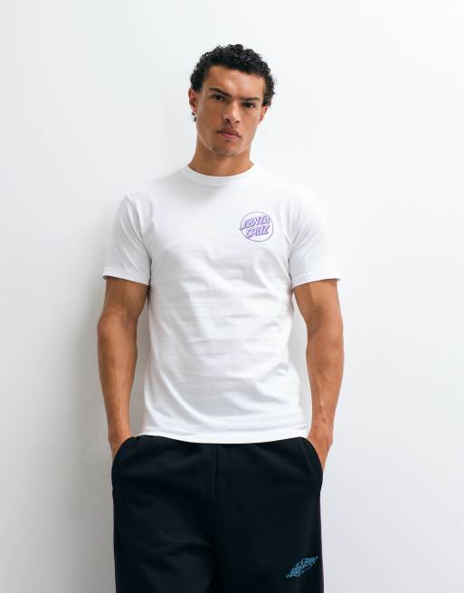 Santa Cruz Forging dot short sleeve t-shirt with back graphic in white, 5 of 5