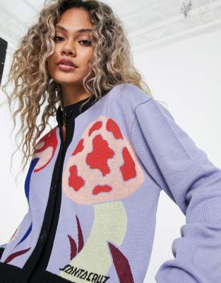 Santa Cruz garden intarsia cardigan in multi - ASOS Price Checker