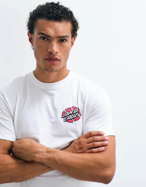 Santa Cruz Grabke exploding dot logo short sleeve t-shirt with back graphic in white, 2 of 5