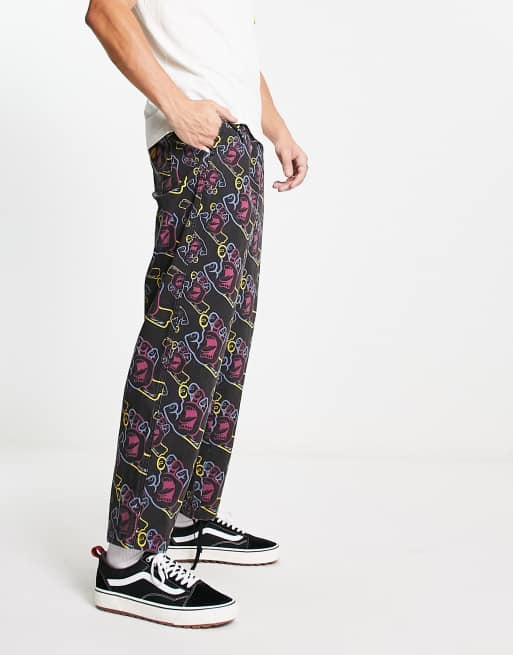 Santa Cruz - Hands in colour - Chino comodi neri in twill