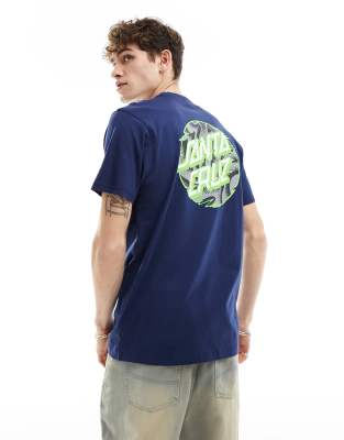 Santa Cruz heavy weight slick dot graphic t-shirt in navy | ASOS