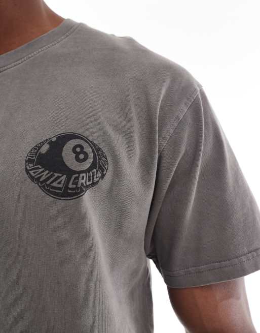 Santa Cruz heavyweight loose fit pigment dyed 8 ball logo with