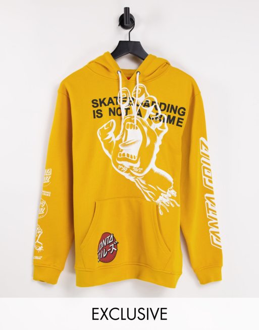 Santa Cruz hoodie in yellow with multiple placement prints Exclusive to  ASOS (part of a set) | ASOS