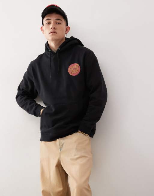 Santa Cruz - Hoodie met logoprint op de voor- en achterkant in zwart
