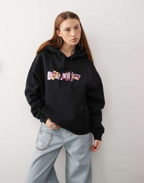 Santa Cruz - Hoodie met print op de borst in zwart - view 1