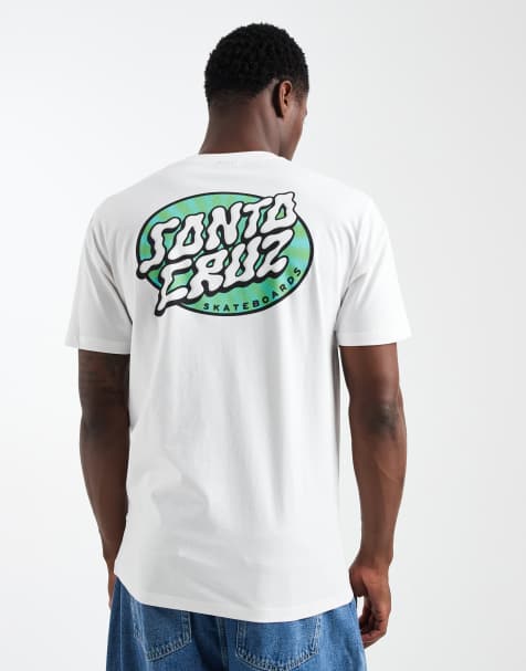 Santa Cruz - Hvid T-shirt med logoprint på ryggen - view 1