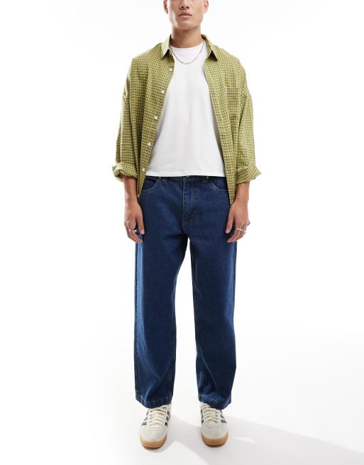 Santa Cruz - Jeans blu classici con etichetta del logo