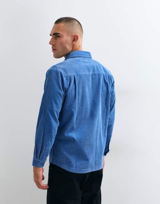 Santa Cruz jimi cord long sleeve shirt in blue, 4 of 5