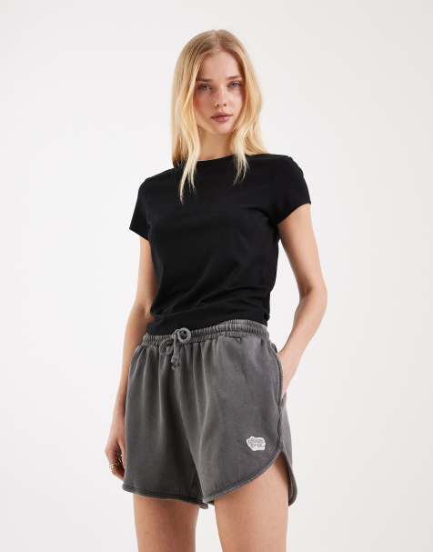 Santa Cruz – Jogging-Shorts in verwaschenem Grau mit Logo - view 1