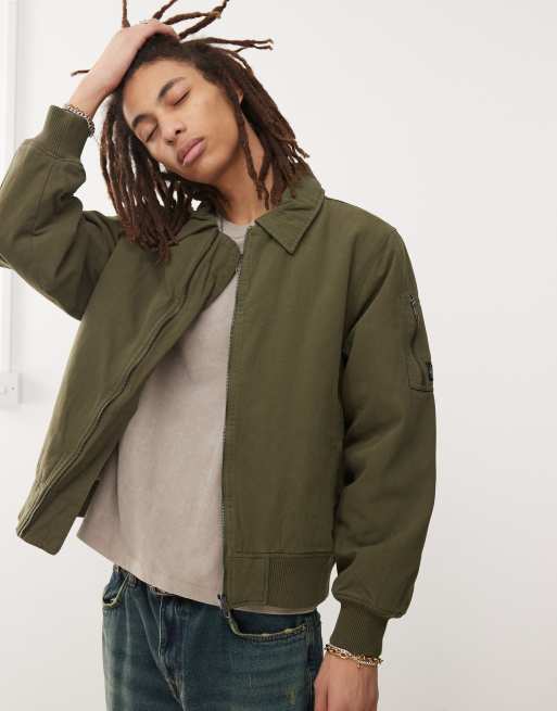 Santa Cruz - Kakigrøn bomber-jakke i utility-stil, 4 af 4