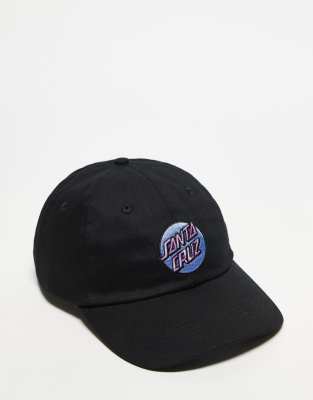 Santa Cruz - Kappe in Schwarz mit Punkt-Logo