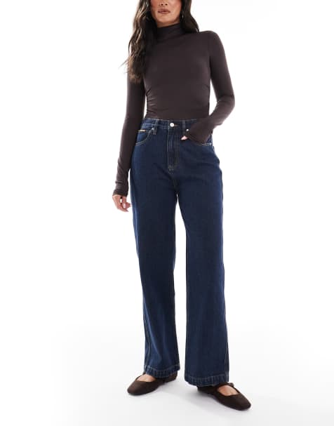 Santa Cruz - Klassieke baggy jeans met wijde pijpen in indigo met donkere wassing - view 1
