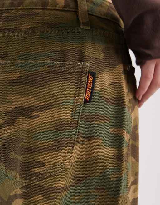 Santa Cruz – Klassische Barrel-Leg-Jeans mit dunklem Military-Muster , 5 von 5