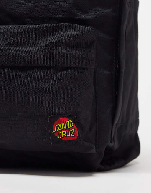 Santa Cruz – Klassischer Rucksack in Schwarz mit Aufnäher, 3 von 4