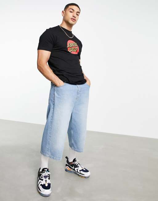 Santa Cruz – Klassisches T-Shirt mit Punkten in Schwarz