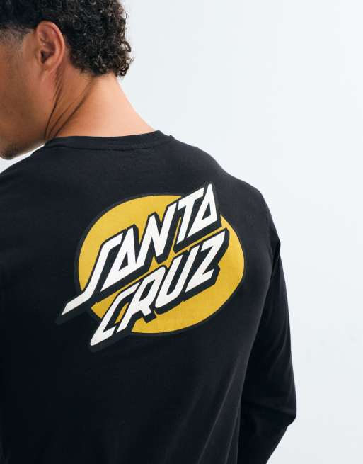 Santa Cruz knibbs cryptic logo long sleeve t-shirt with back print in black, 4 of 5