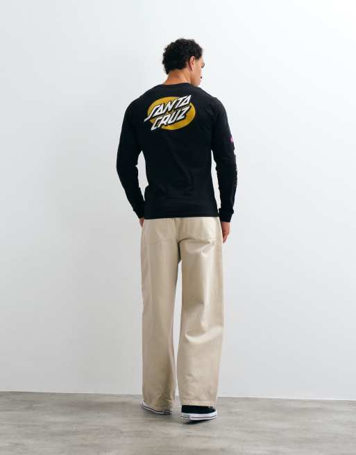 Santa Cruz knibbs cryptic logo long sleeve t-shirt with back print in black, 5 of 5