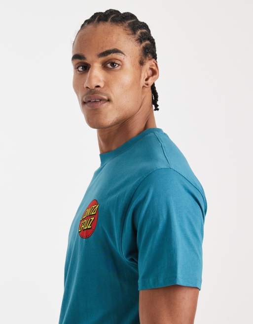 Santa Cruz logo back print t-shirt in teal, 4 of 5