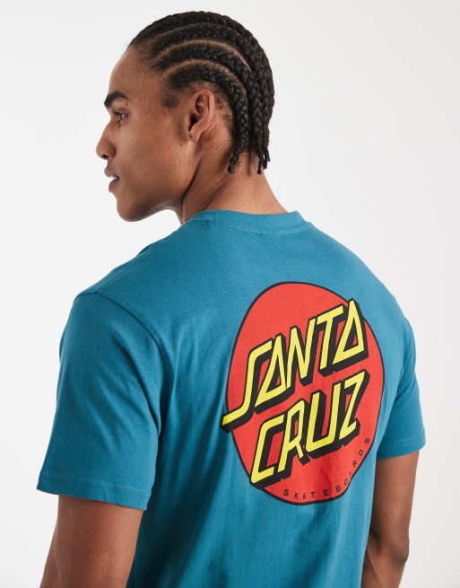 Santa Cruz logo back print t-shirt in teal, 5 of 5
