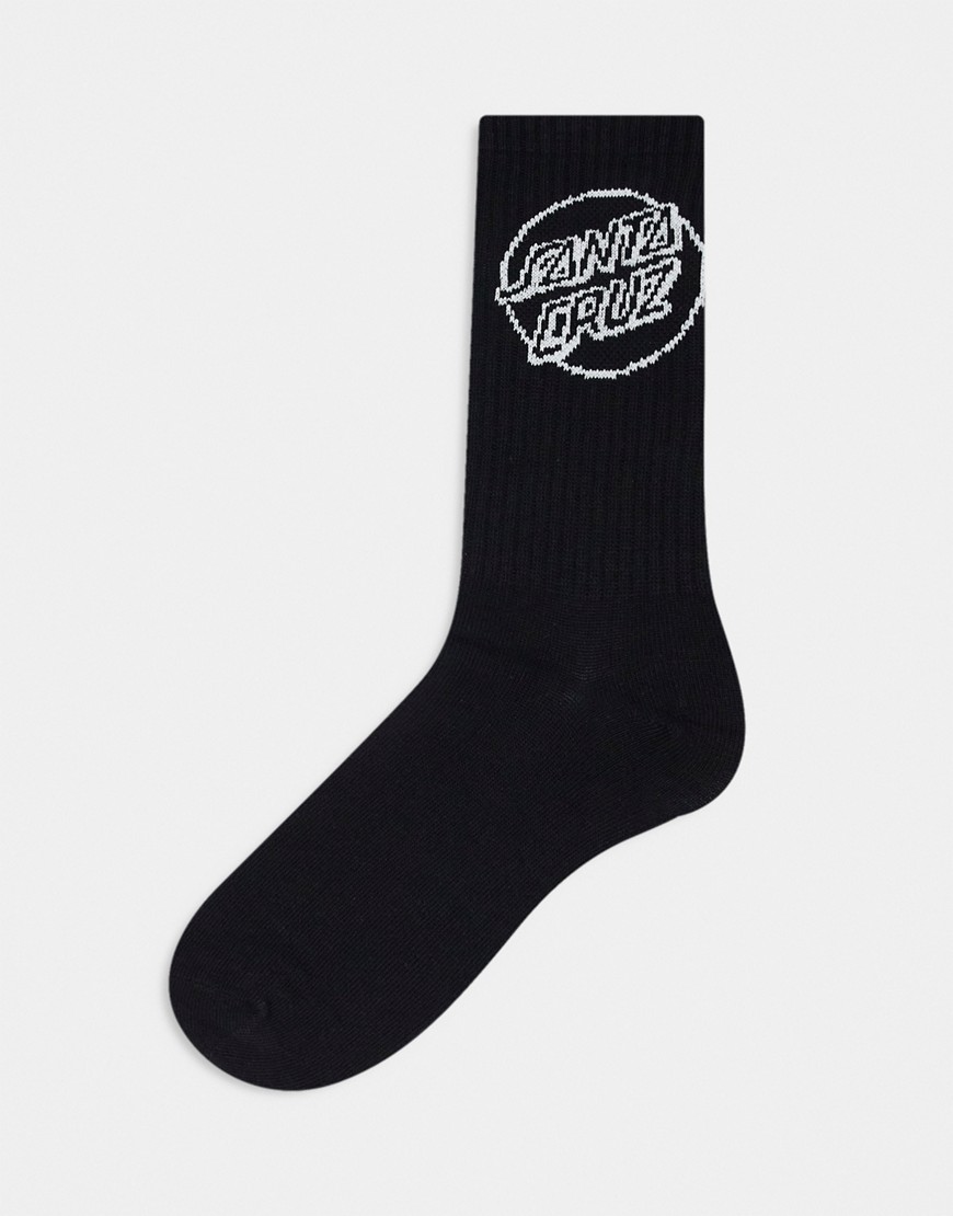Santa Cruz logo socks in black