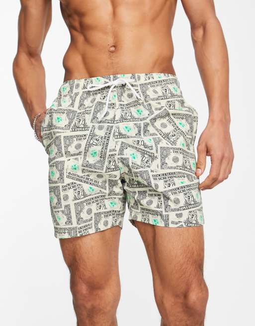 Santa Cruz mako dollar coord swimshorts with all over print ASOS