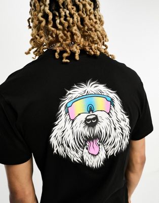 Santa Cruz mccoy dog t-shirt in black with chest and back print