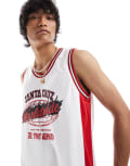 [Santa Cruz] Santa Cruz mesh basketball singlet in white (part of a set) Chest 36-39 WHITE