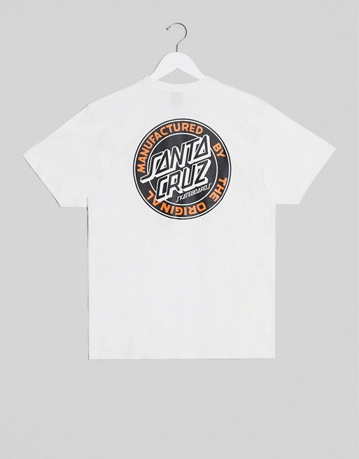Santa Cruz MFG Dot back print t-shirt in white