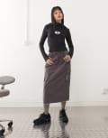 [Santa Cruz] Santa Cruz midi cargo skirt in brown 10 BROWN