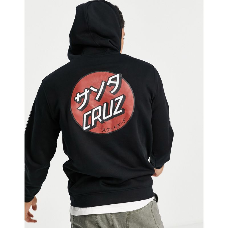 Felpe con cappuccio Uomo Santa Cruz - Mixed Dot - Felpa con cappuccio nera con logo