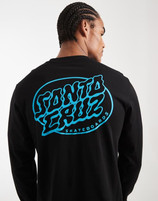 Santa Cruz mono graphic long sleeve t-shirt in black, 5 of 5
