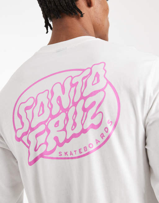 Santa Cruz mono graphic long sleeve t-shirt in white, 5 of 5