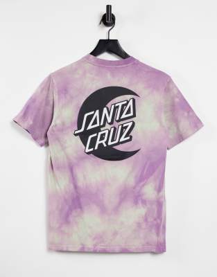 Santa Cruz Moon Dot Mono T-Shirt in tie-dye - ASOS Price Checker