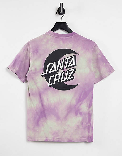 Santa Cruz Moon Dot Mono T-Shirt in tie-dye