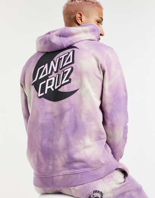 Santa Cruz moon dot mono tie dye co ord hoodie in multi ASOS