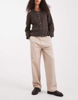 Santa Cruz - Nolan - Locker sitzende Chinohose in Beige mit weitem Bein-Neutral